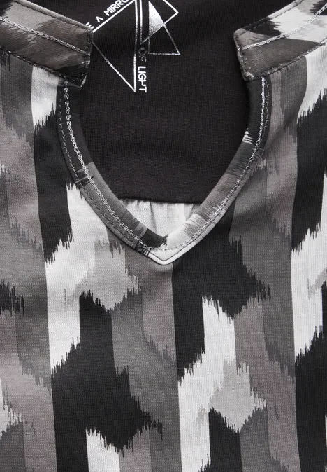 Gemustertes Shirt Black