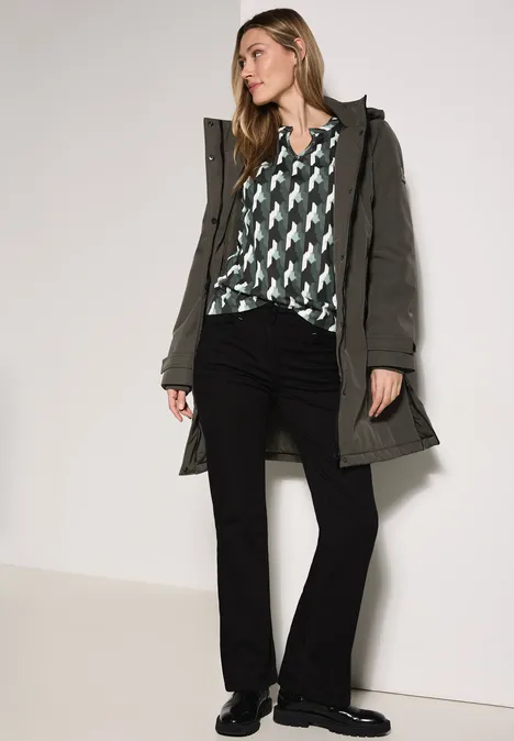 Gemustertes Shirt active khaki
