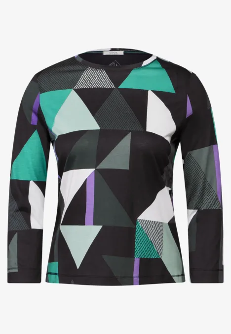 Shirt mit grafischem Print Black