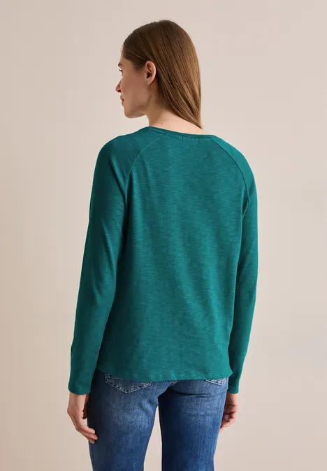 Raglan-Shirt petrol green