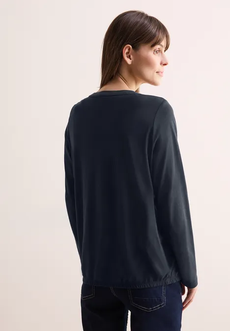 T-shirt avec nœud à l'ourlet universal blue