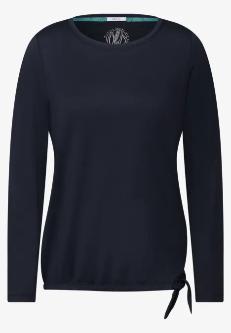 T-shirt avec nœud à l'ourlet universal blue