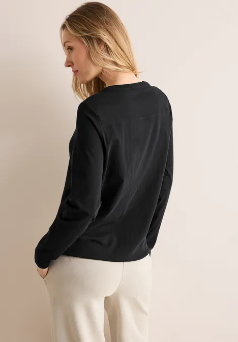 Shirt im Tunika-Look Black