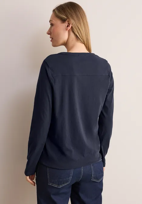 Shirt im Tunika-Look universal blue