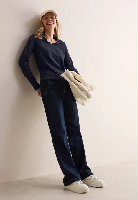 Shirt im Tunika-Look universal blue