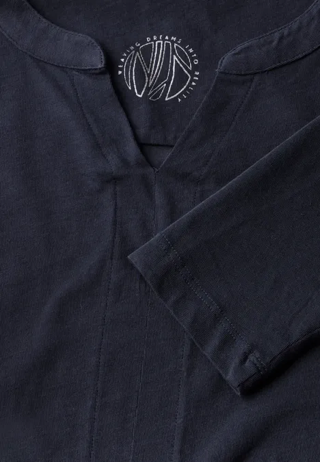 Shirt im Tunika-Look universal blue