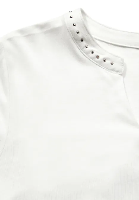Shirt mit Schmucksteinchen vanilla white