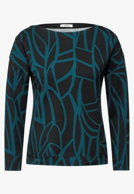 Shirt mit Knöpfen Black