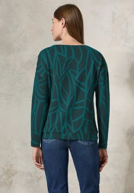 Shirt mit Knöpfen petrol green