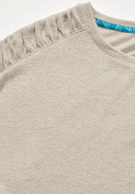 Shirt mit Raffung desert beige melange