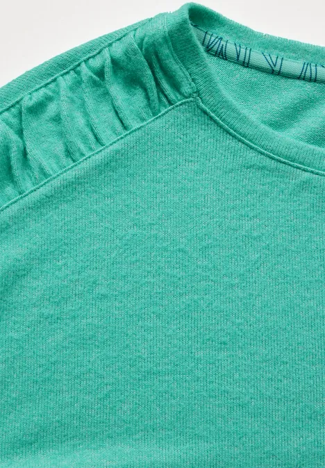 Shirt mit Raffung aventurine green melange