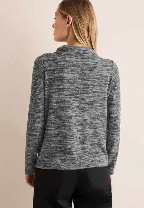 Langarmshirt black melange