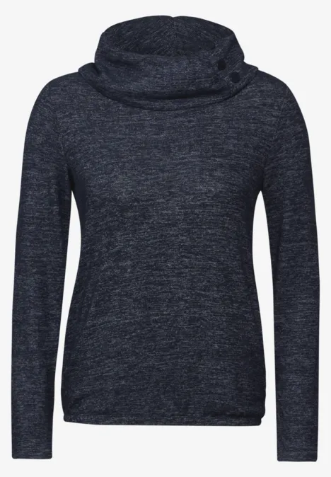 Kuscheliges Melange-Shirt universal blue melange