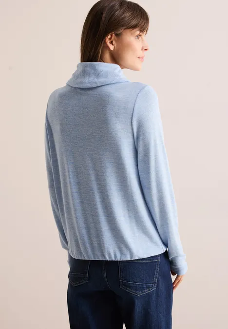 Kuscheliges Melange-Shirt light blue melange