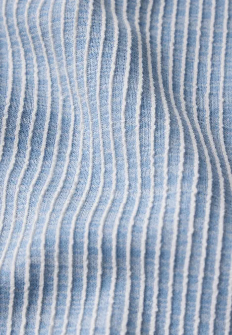 Kurzes Melange Shirt light blue melange