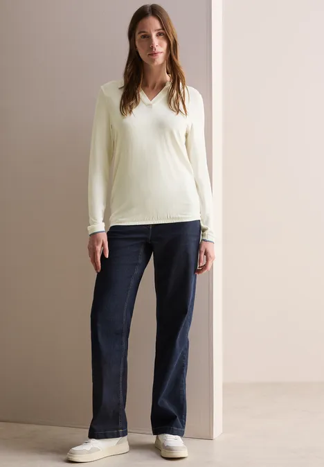 Shirt mit Hemdkragen vanilla white