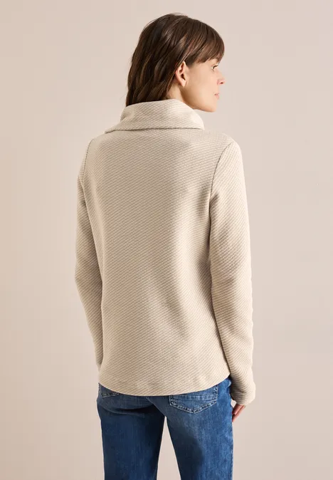 Two-Tone Ottoman Jacke pearl beige