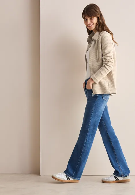 Two-Tone Ottoman Jacke pearl beige