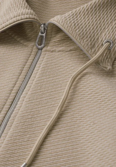 Two-Tone Ottoman Jacke pearl beige
