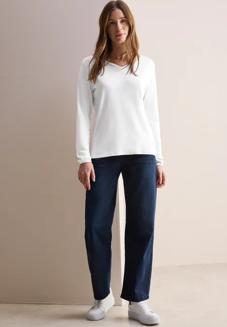 Langarmshirt White