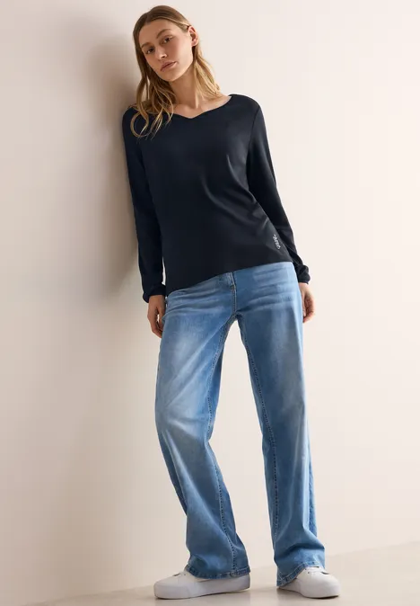 Langarmshirt universal blue