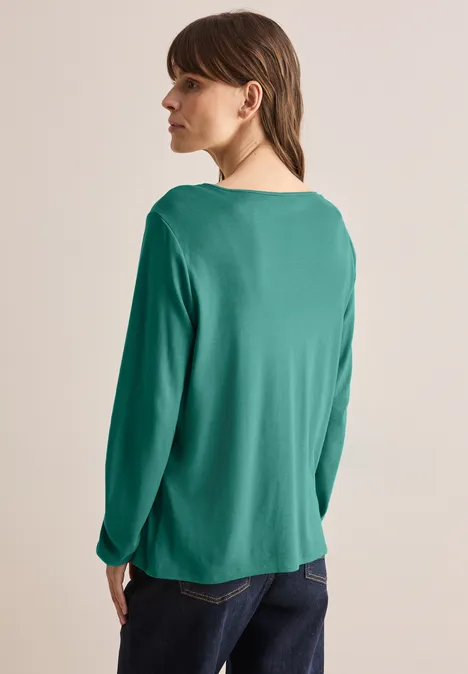 Langarmshirt sea green