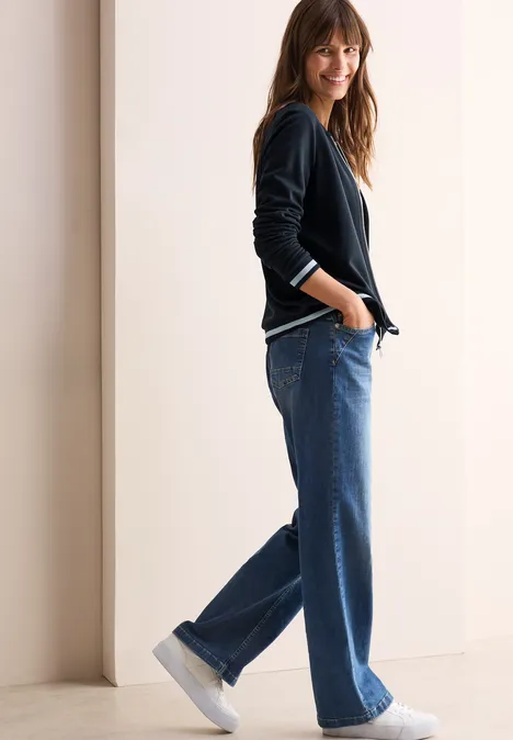 Jacke mit Kontrastdetails universal blue