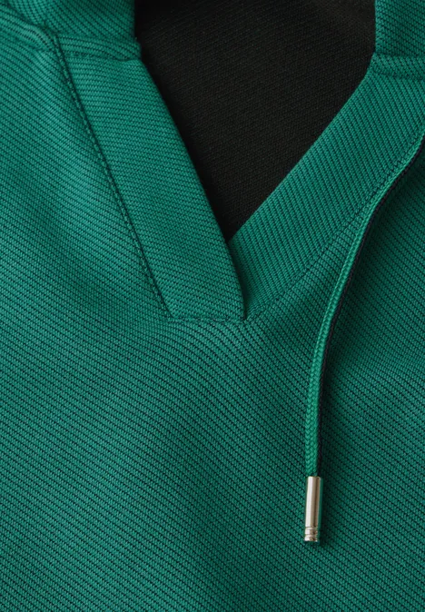 Twill Hoodie Shirt sea green