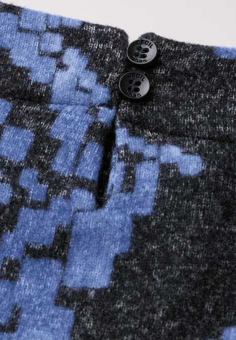 Kuscheliges Print-Shirt universal blue melange
