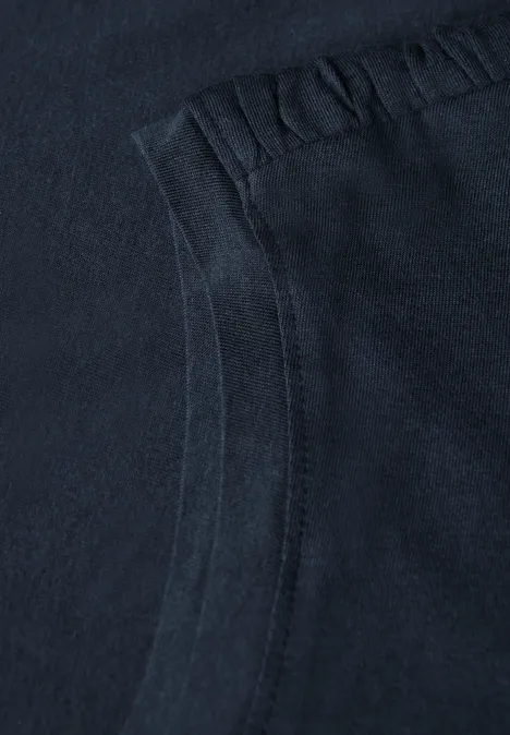 T-Shirt mit Raffung universal blue