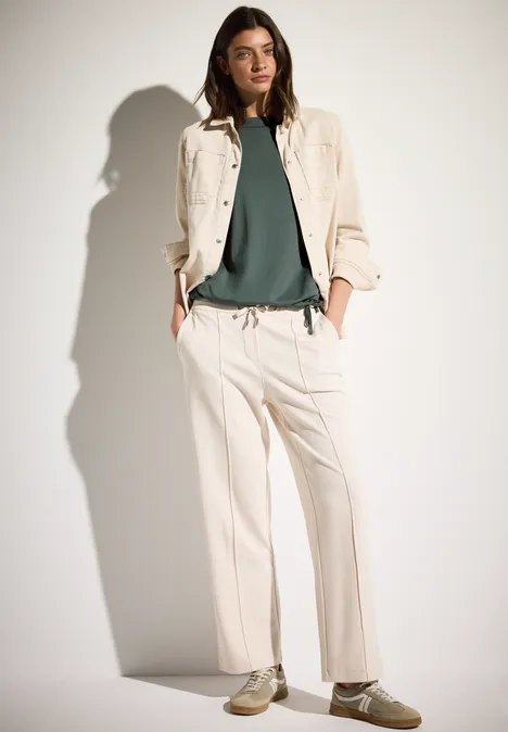 T-Shirt mit Raffung balmy khaki