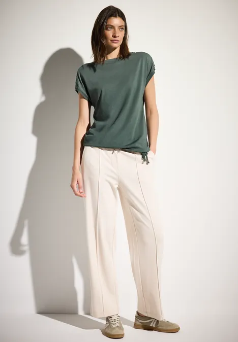 T-Shirt mit Raffung balmy khaki