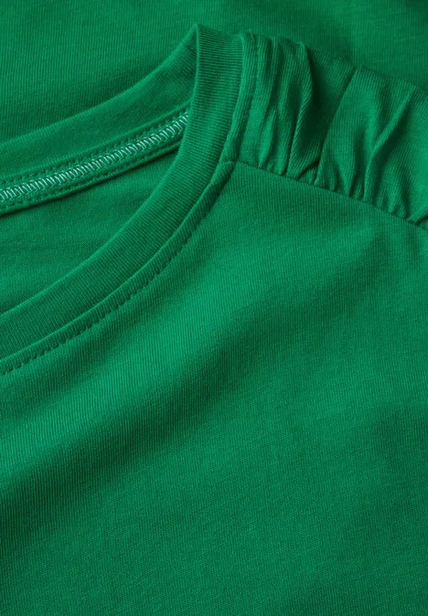 T-Shirt mit Raffung garden green