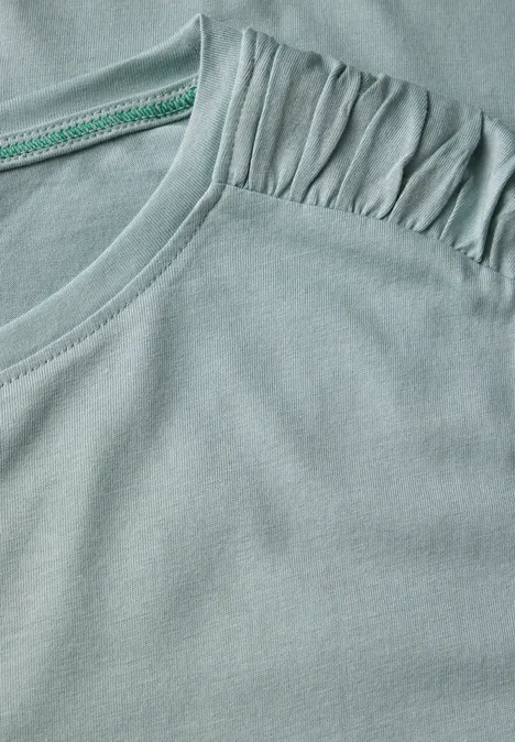 T-Shirt mit Raffung cool salvia green