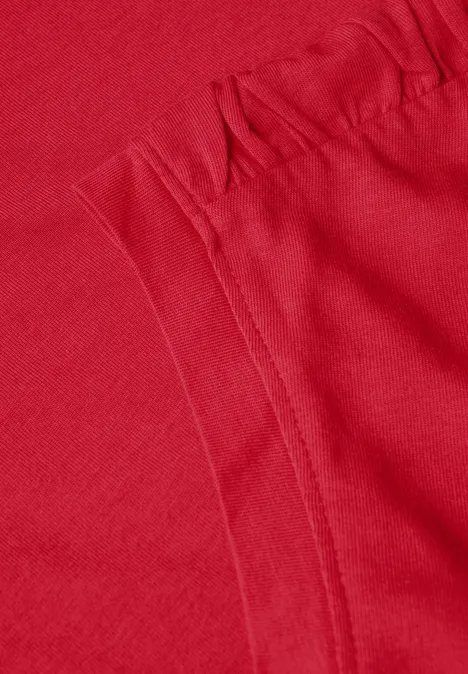 T-Shirt mit Raffung glazed apple red