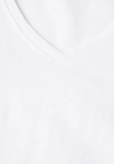 Basic V-Neck T-Shirt White