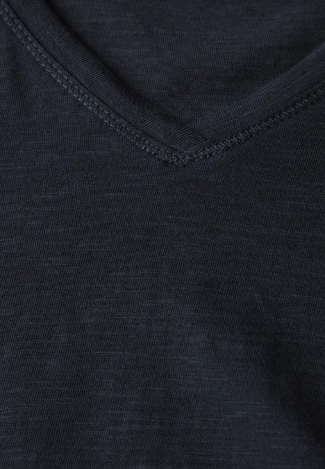 Basic V-Neck T-Shirt universal blue