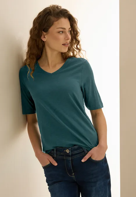 Basic V-Neck T-Shirt green lagoon Basic V-Neck T-Shirt green lagoon