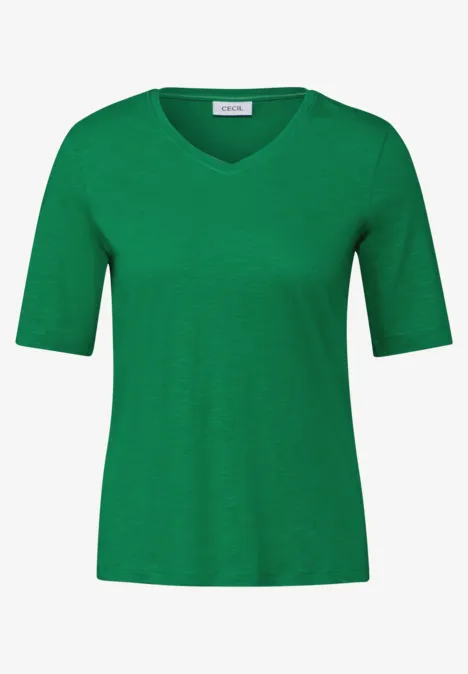 T-shirt in tuniek-look garden green