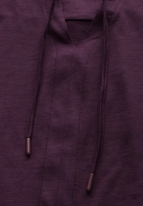T-Shirt im Tunika-Look deep berry