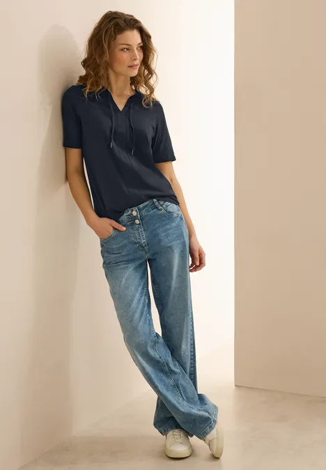 T-Shirt im Tunika-Look universal blue
