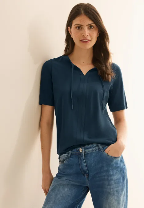 T-Shirt im Tunika-Look dark petrol blue