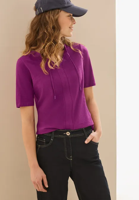 T-Shirt im Tunika-Look anemone pink