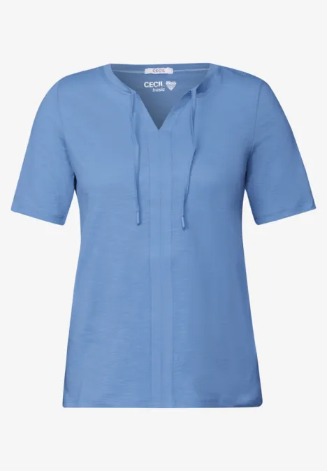 T-Shirt im Tunika-Look aster blue