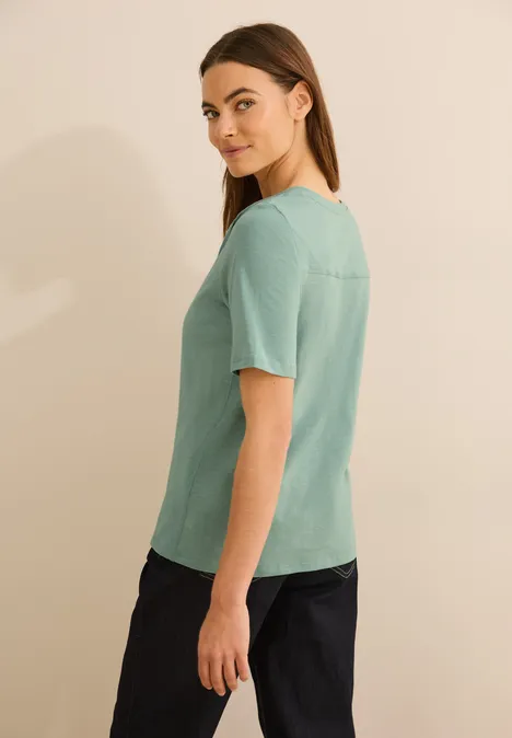 T-Shirt im Tunika-Look matcha green