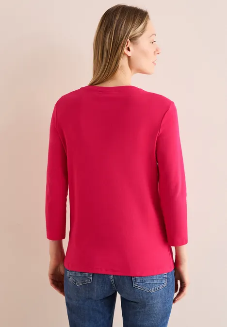 Basic V-Neck Shirt granita red