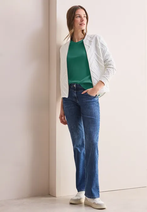 Basic V-Neck Shirt sea green