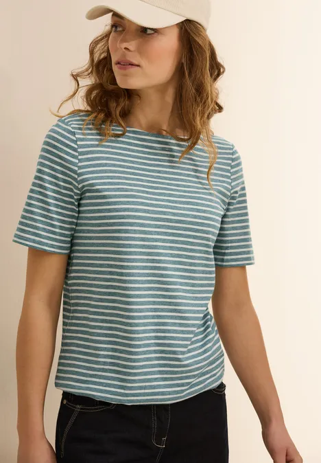 Basic Kurzarmshirt green lagoon