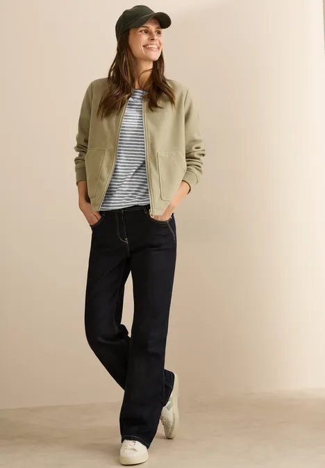Basic Kurzarmshirt slate khaki