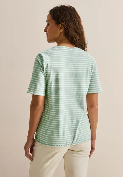 Basic Kurzarmshirt matcha green